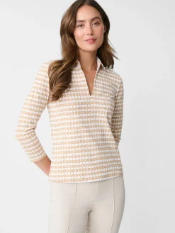 Aida 3/4 Sleeve Top In Aberdeen Geo-J.McLaughlin Fashion