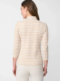 Aida 3/4 Sleeve Top In Aberdeen Geo-J.McLaughlin Fashion