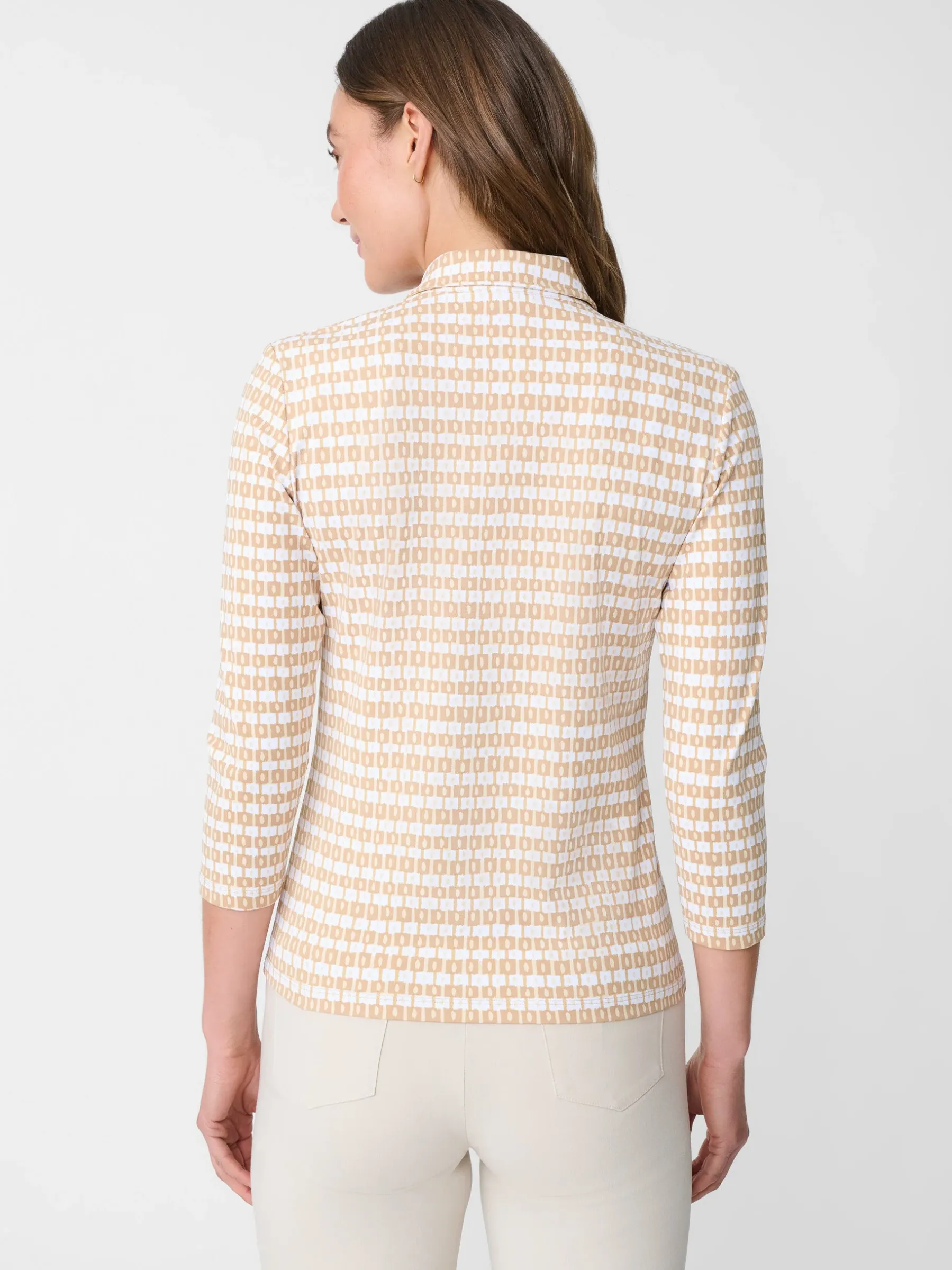 Aida 3/4 Sleeve Top In Aberdeen Geo-J.McLaughlin Fashion