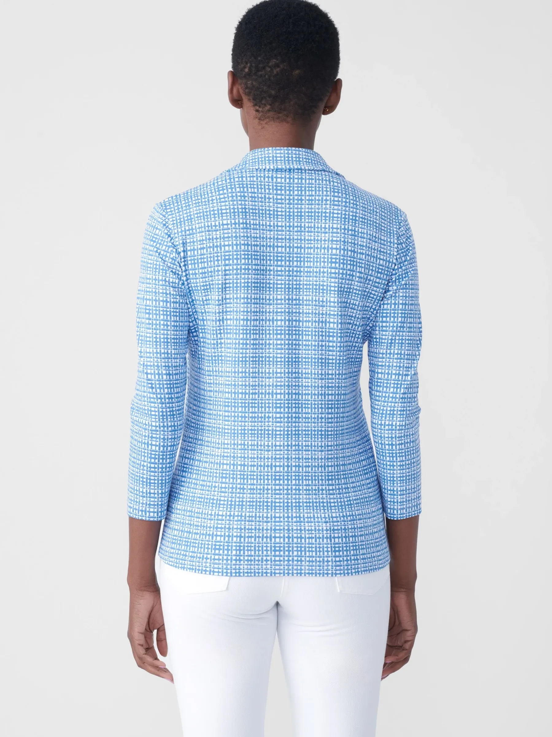 Aida 3/4 Sleeve Top In Pocket Square-J.McLaughlin New