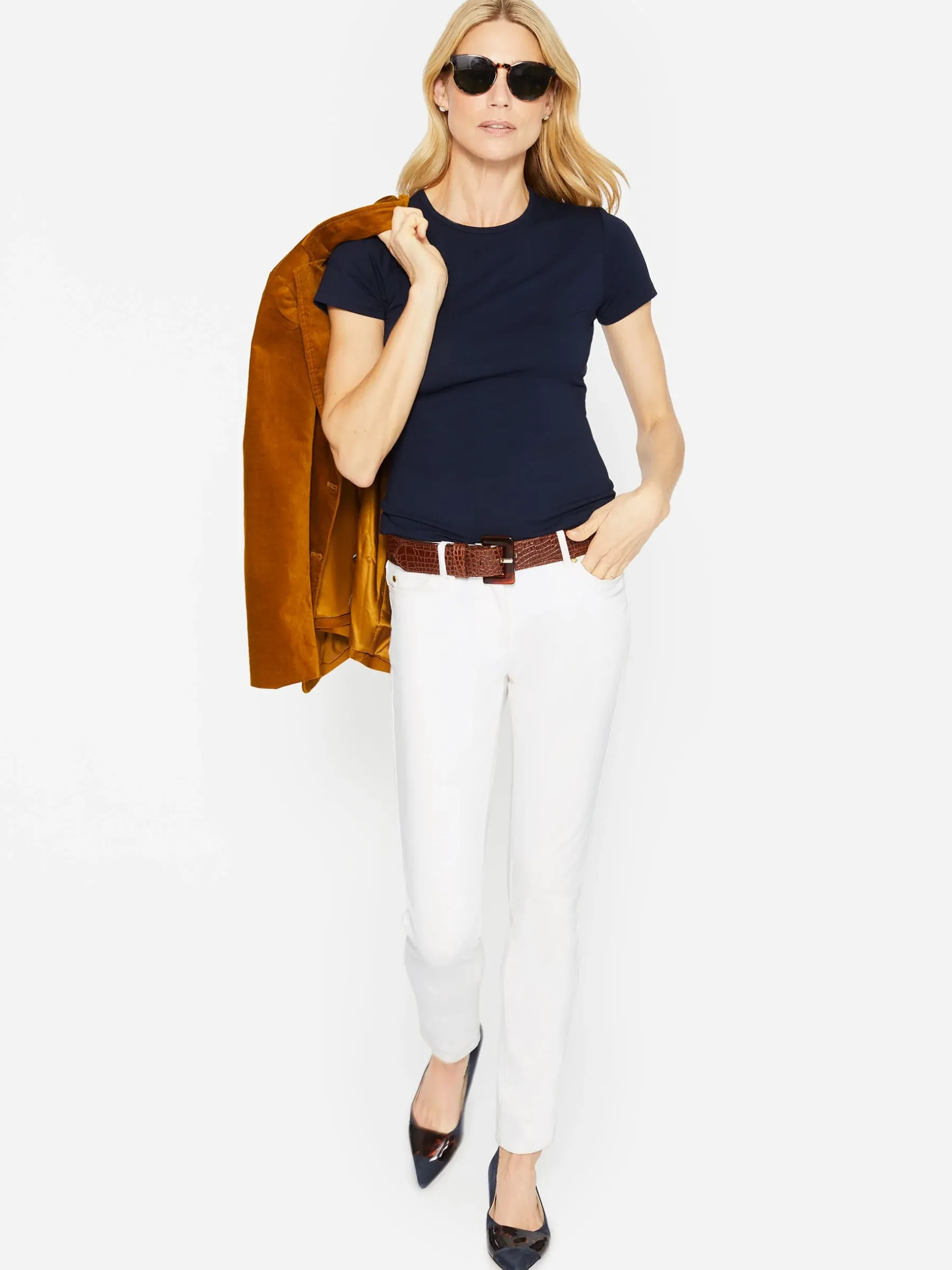 Allie Cap Sleeve Tee-J.McLaughlin Fashion