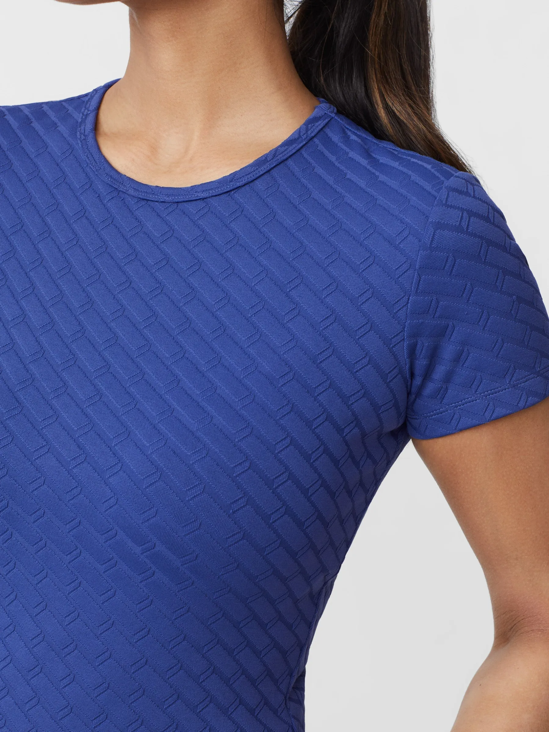 Allie Cap Sleeve Tee In Fernwood Geo Jacquard-J.McLaughlin Outlet