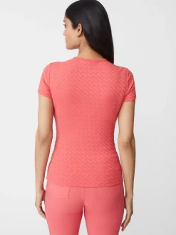 Allie Cap Sleeve Tee In Fernwood Geo Jacquard-J.McLaughlin Outlet