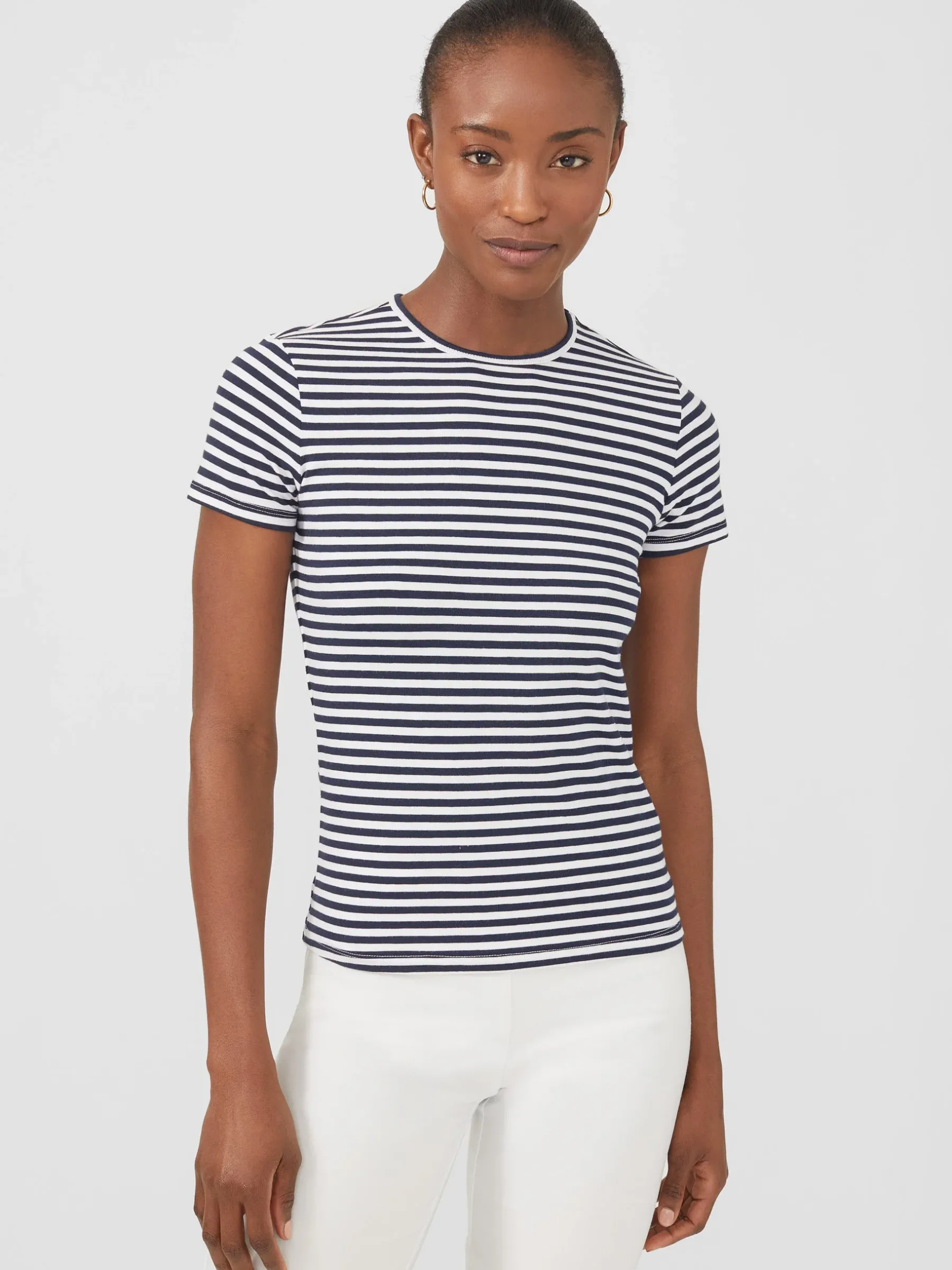Allie Cap Sleeve Tee In Stripe-J.McLaughlin Best