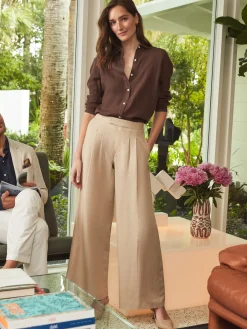 Amal Linen Blend Pants-J.McLaughlin Online
