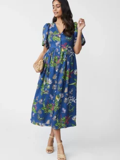 Annora Linen Dress In Jardin Mariposa-J.McLaughlin Fashion