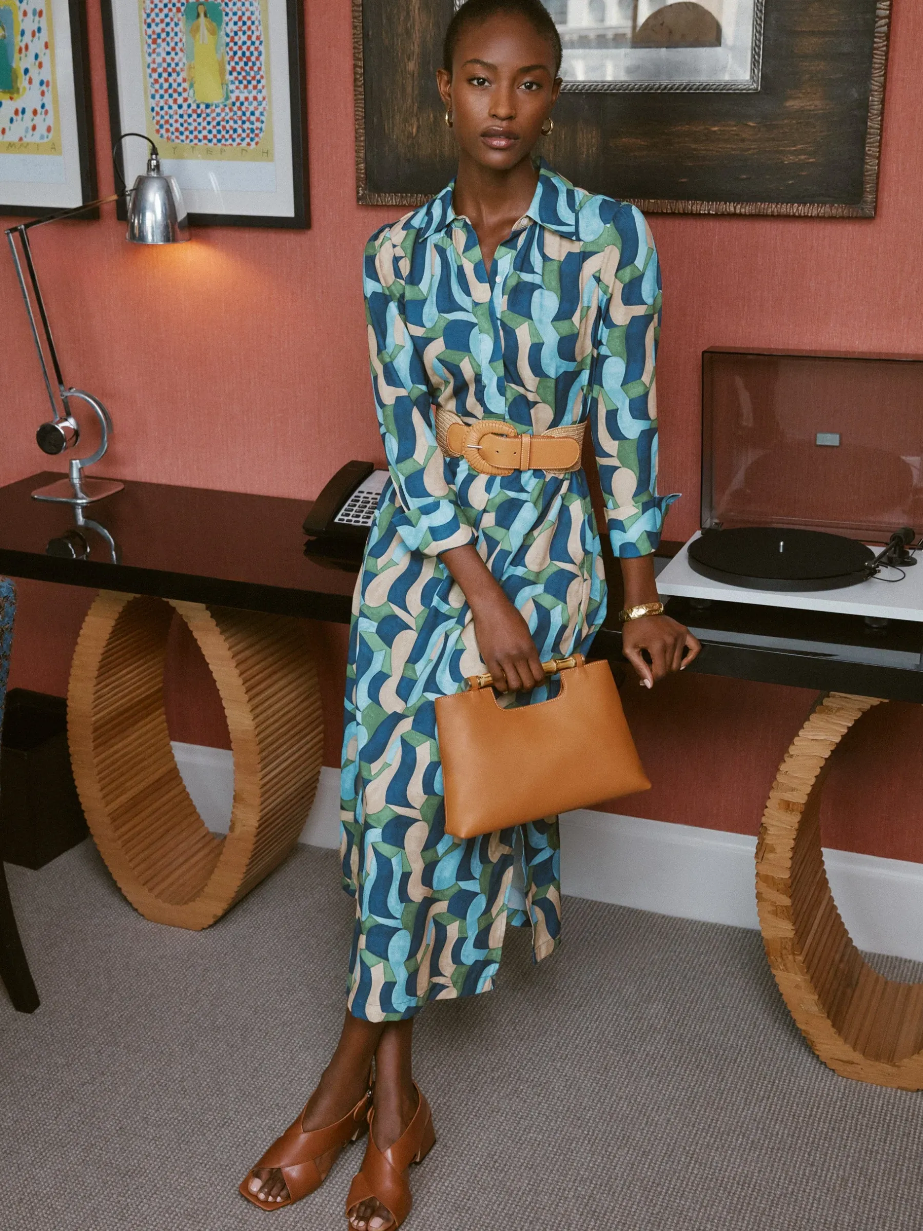 Belle Dress In Abstract Chaise-J.McLaughlin Fashion