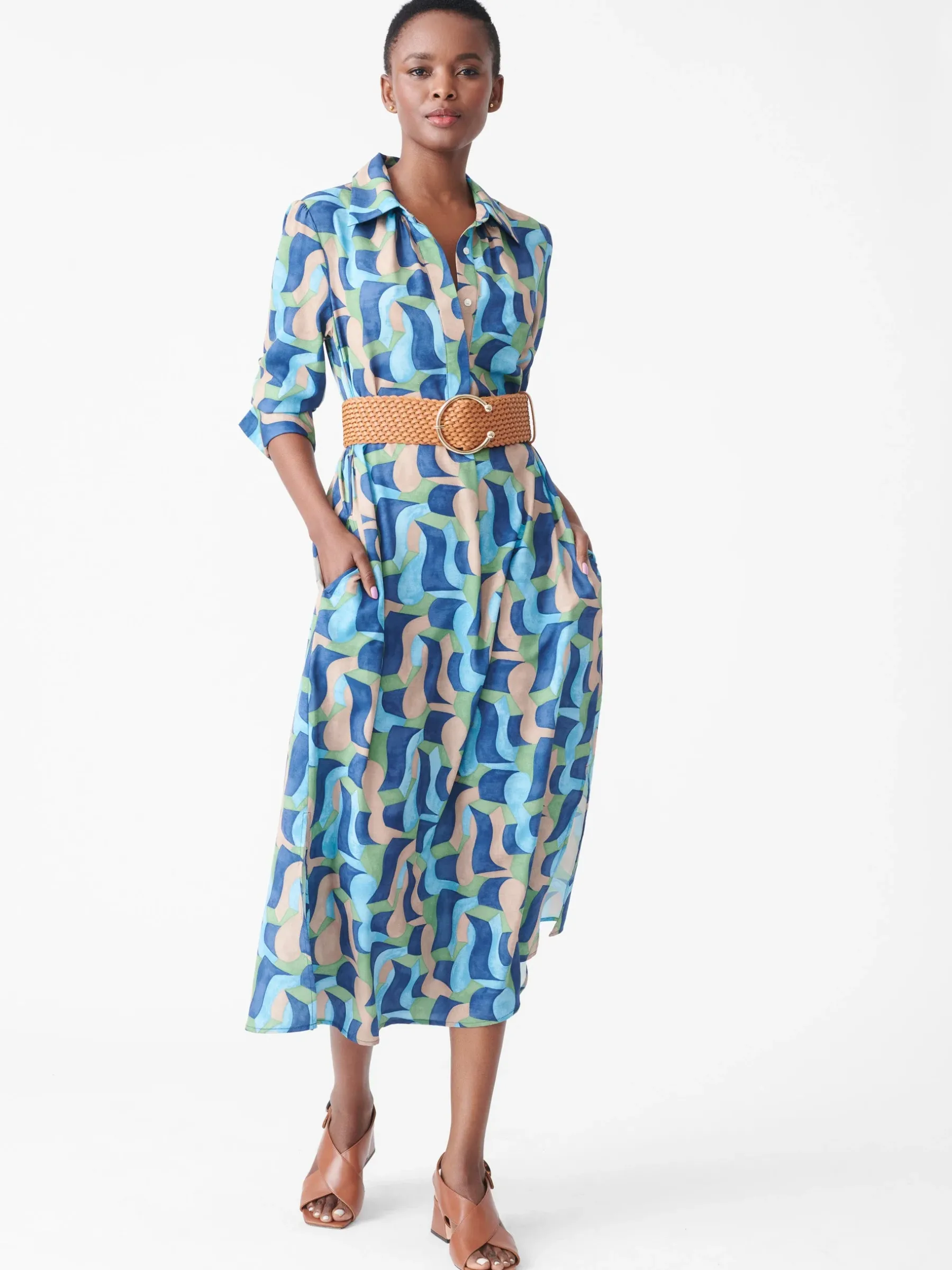 Belle Dress In Abstract Chaise-J.McLaughlin Fashion