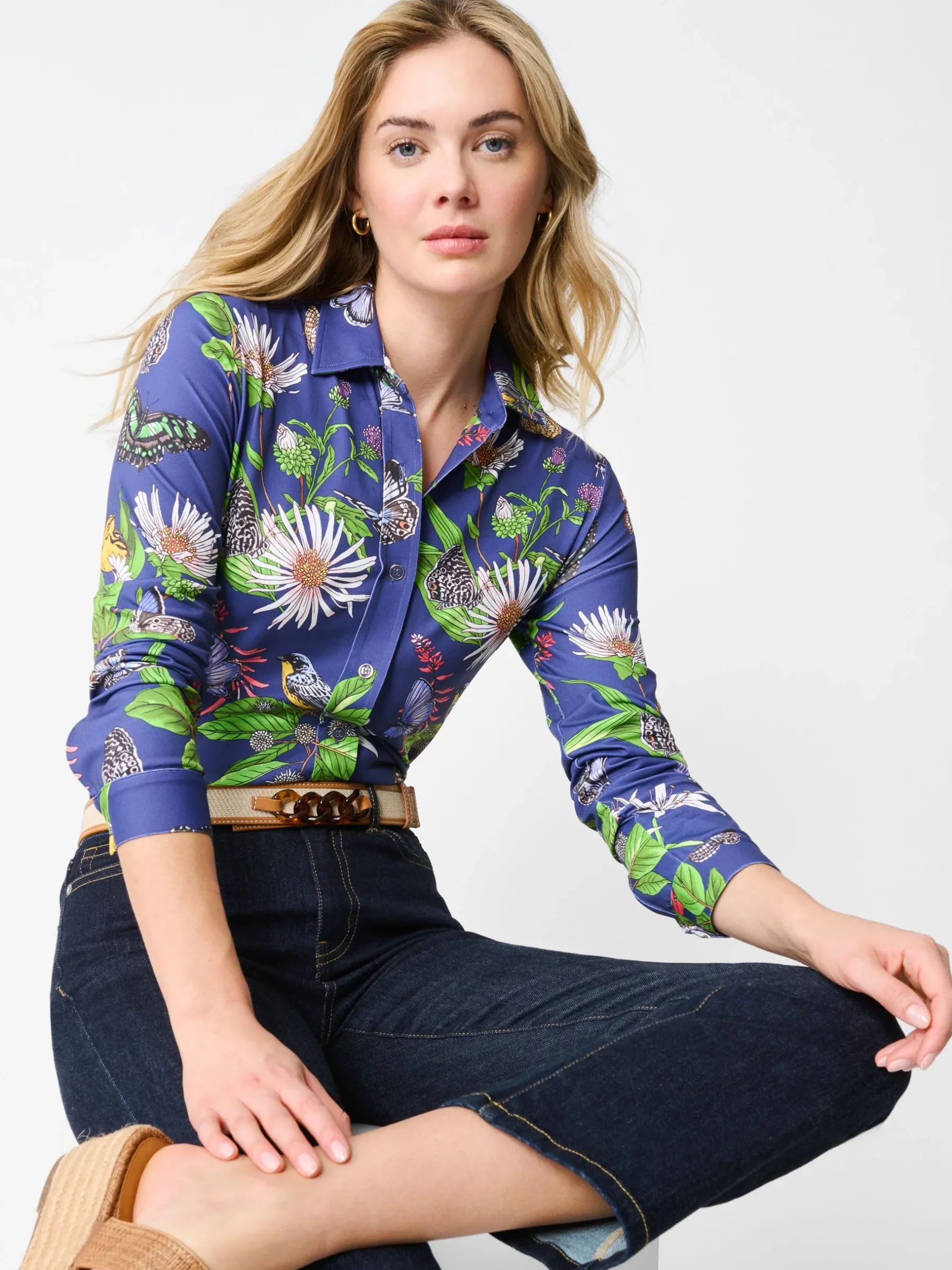 Betty Shirt In Jardin Mariposa-J.McLaughlin New