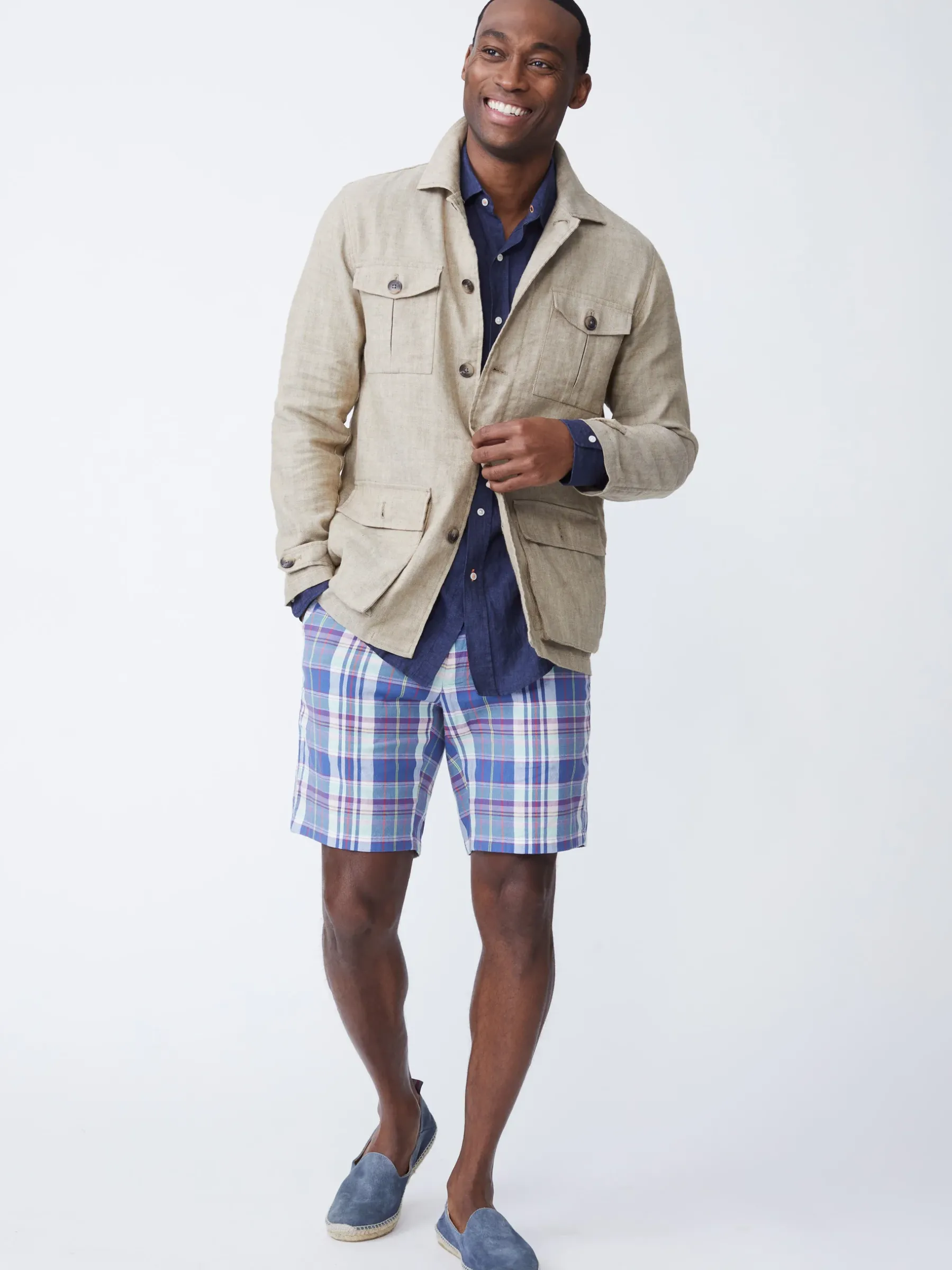 Brando Linen Safari Jacket In Herringbone-J.McLaughlin Fashion
