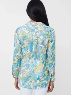Britt Linen Shirt In Beach Bouquet-J.McLaughlin Clearance