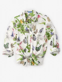 Britt Linen Shirt In Jardin Mariposa-J.McLaughlin Outlet