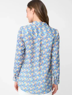 Britt Linen Shirt In La Perruche-J.McLaughlin Outlet