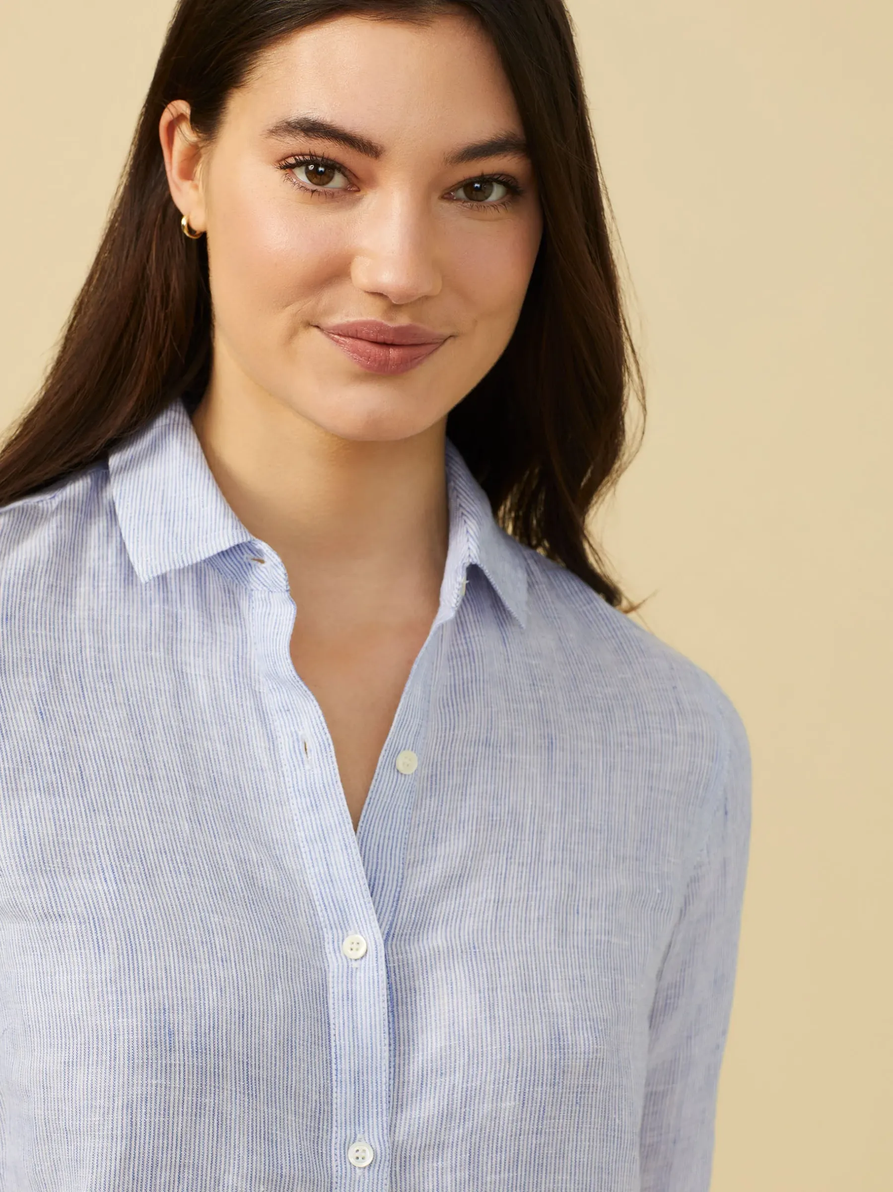 Britt Linen Shirt In Stripe-J.McLaughlin Online