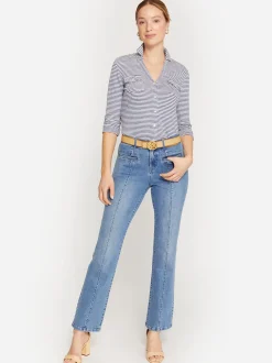 Brynn Linen Shirt In Stripe-J.McLaughlin Discount