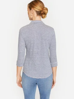 Brynn Linen Shirt In Stripe-J.McLaughlin Discount