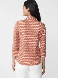 Brynn Lyford Jersey Shirt In Mini Fernwood Geo-J.McLaughlin Outlet