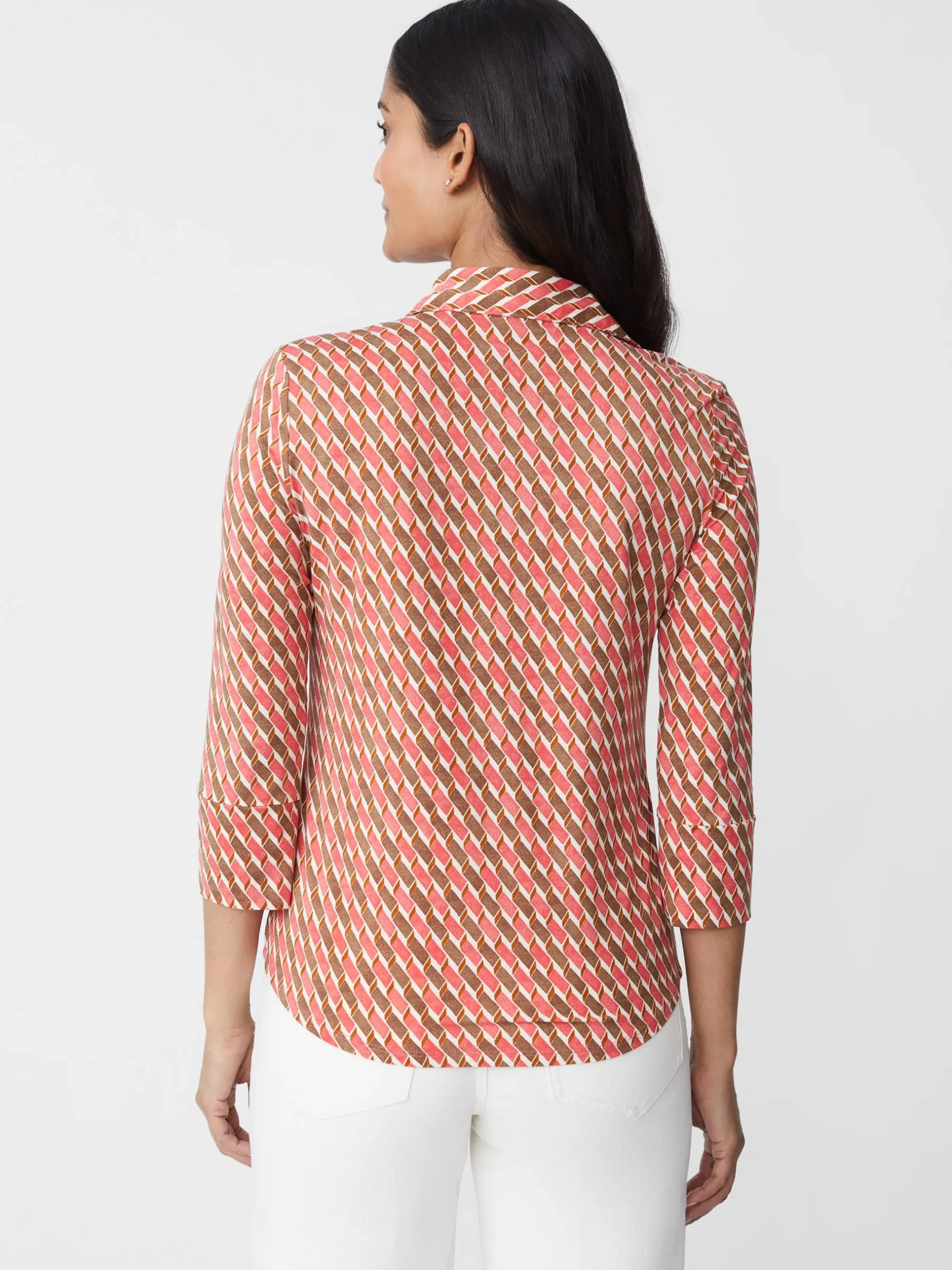 Brynn Lyford Jersey Shirt In Mini Fernwood Geo-J.McLaughlin Outlet
