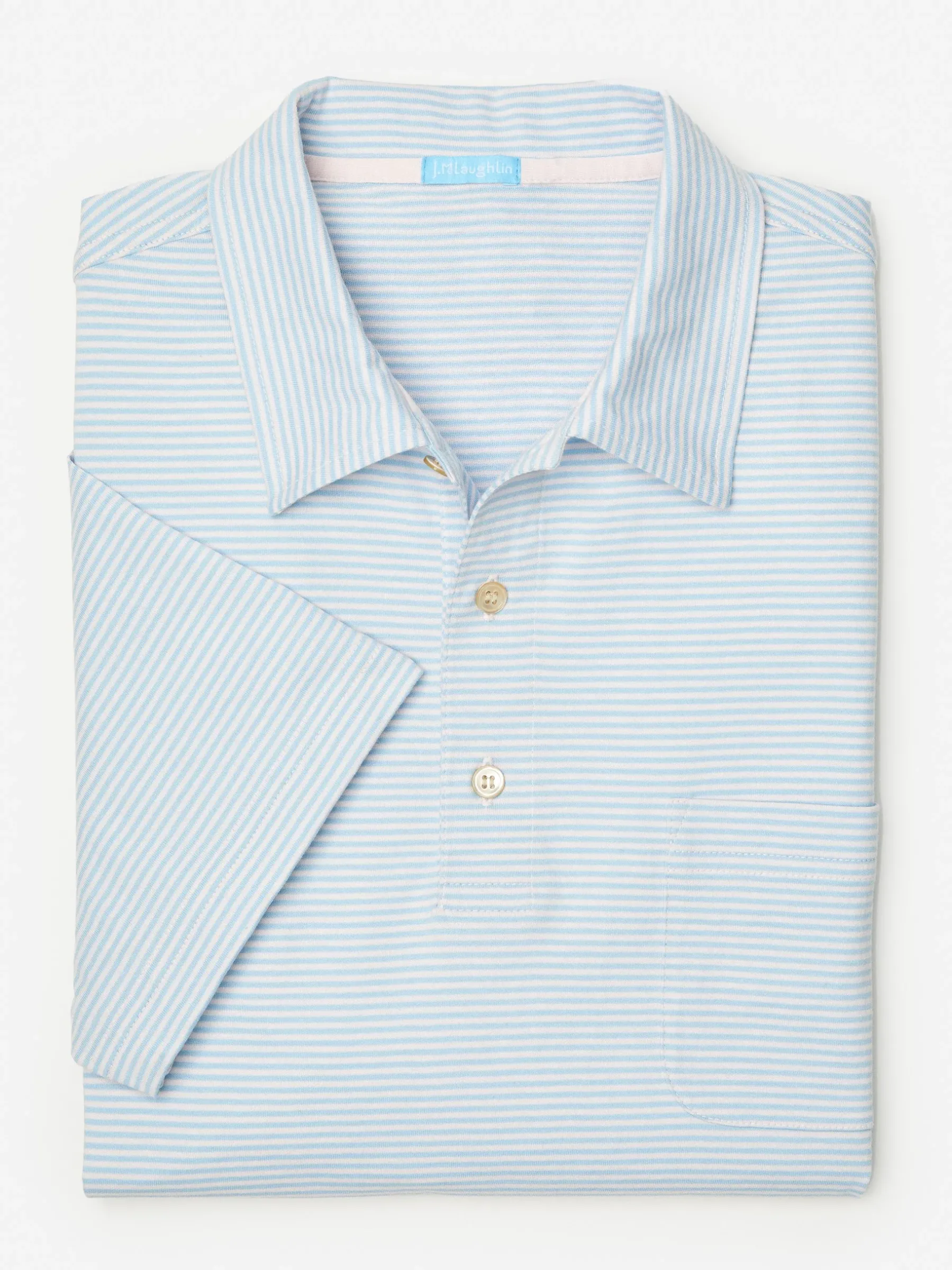Callahan Cotton Polo In Stripe-J.McLaughlin New