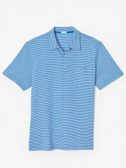 Callahan Cotton Polo In Stripe-J.McLaughlin New