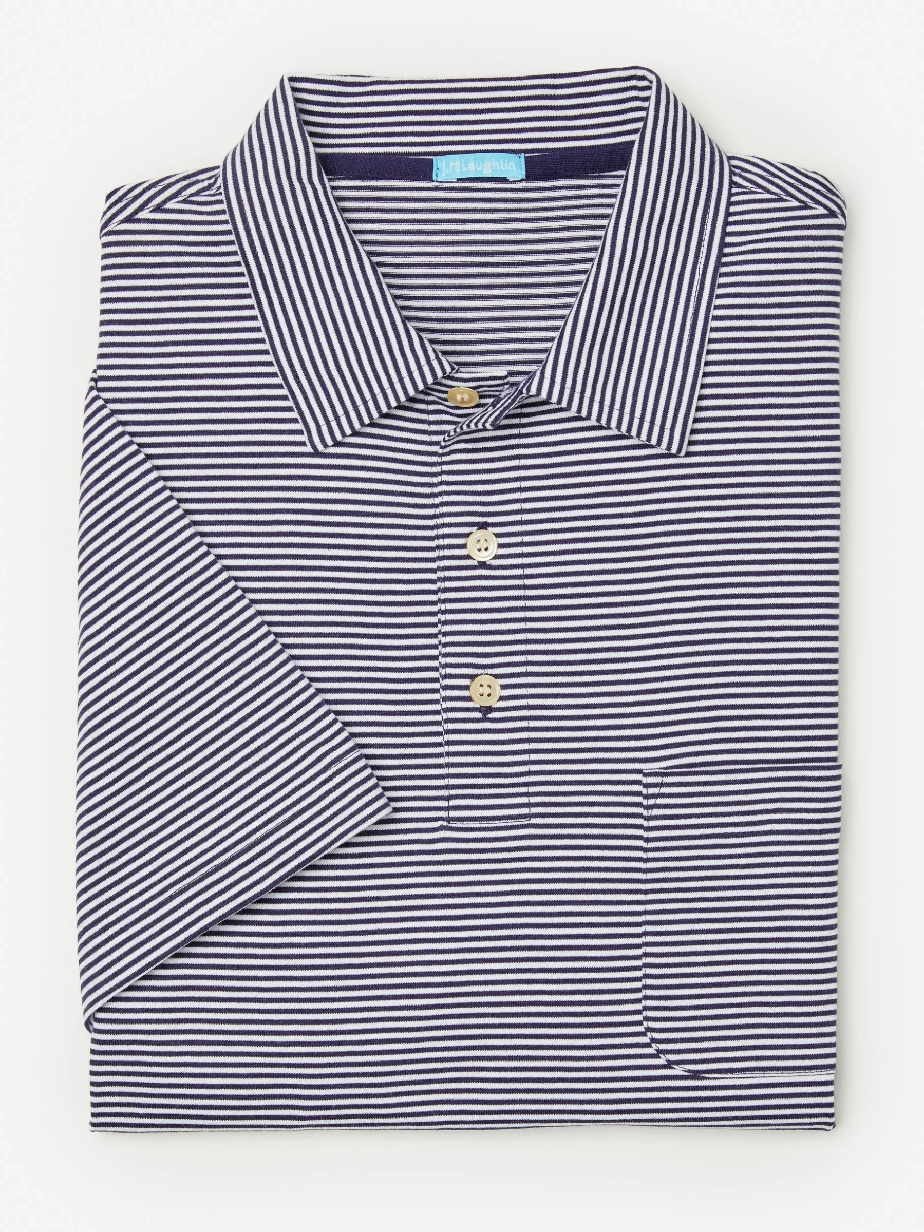 Callahan Cotton Polo In Stripe-J.McLaughlin Hot