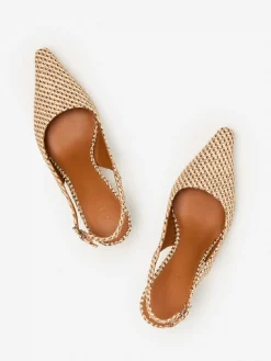 Cassidy Grasscloth Slingback Heels-J.McLaughlin Fashion