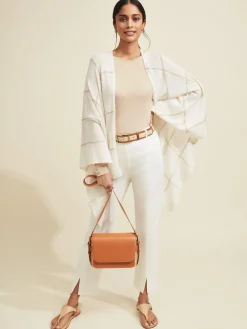 Chantal Cashmere Wrap In Window Pane-J.McLaughlin Outlet