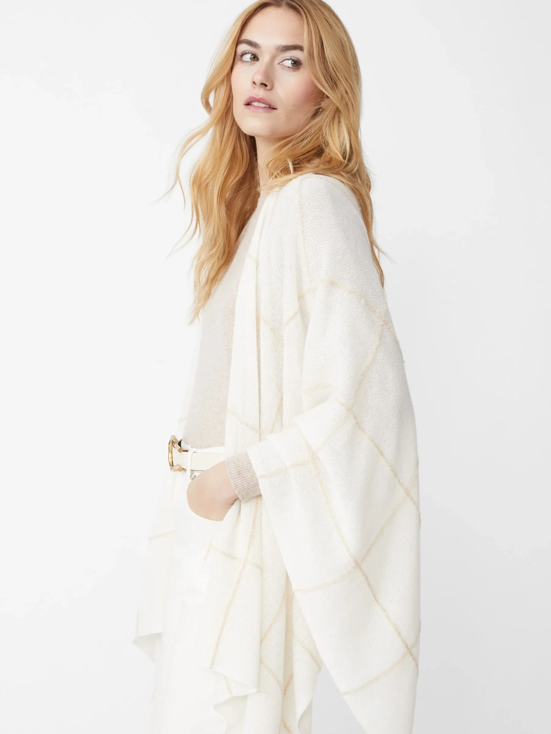 Chantal Cashmere Wrap In Window Pane-J.McLaughlin Outlet