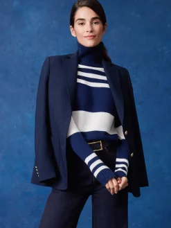 Clara Cashmere Turtleneck In Stripe-J.McLaughlin Sale