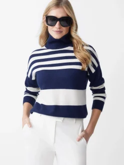 Clara Cashmere Turtleneck In Stripe-J.McLaughlin Sale