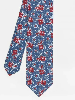 Cotton Silk Tie In Watercolor Rose-J.McLaughlin Sale
