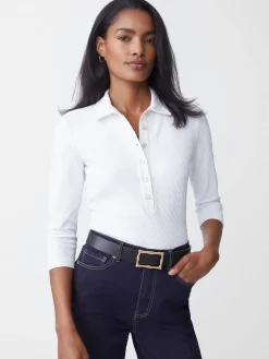 Court 3/4 Sleeve Polo In Fernwood Geo Jacquard-J.McLaughlin Online