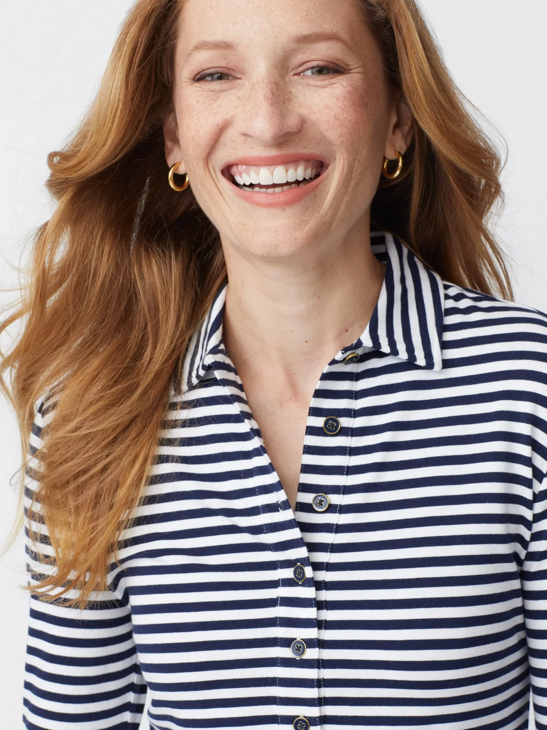 Court 3/4 Sleeve Polo In Stripe-J.McLaughlin Sale