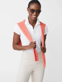 Court Cap Sleeve Pique Polo-J.McLaughlin Clearance
