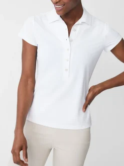 Court Cap Sleeve Pique Polo-J.McLaughlin Clearance