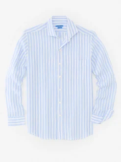 Drummond Modern Fit Linen Shirt In Bengal Stripe-J.McLaughlin New