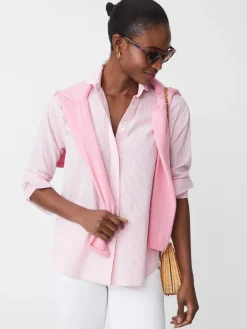 Finn Seersucker Shirt In Stripe-J.McLaughlin Clearance