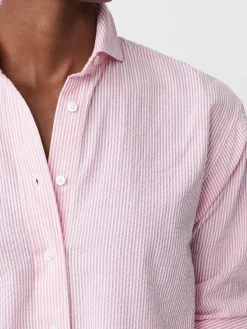 Finn Seersucker Shirt In Stripe-J.McLaughlin Clearance