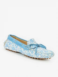 Flagler Leather Driving Mocassins In Micro Bloomsbury-J.McLaughlin New