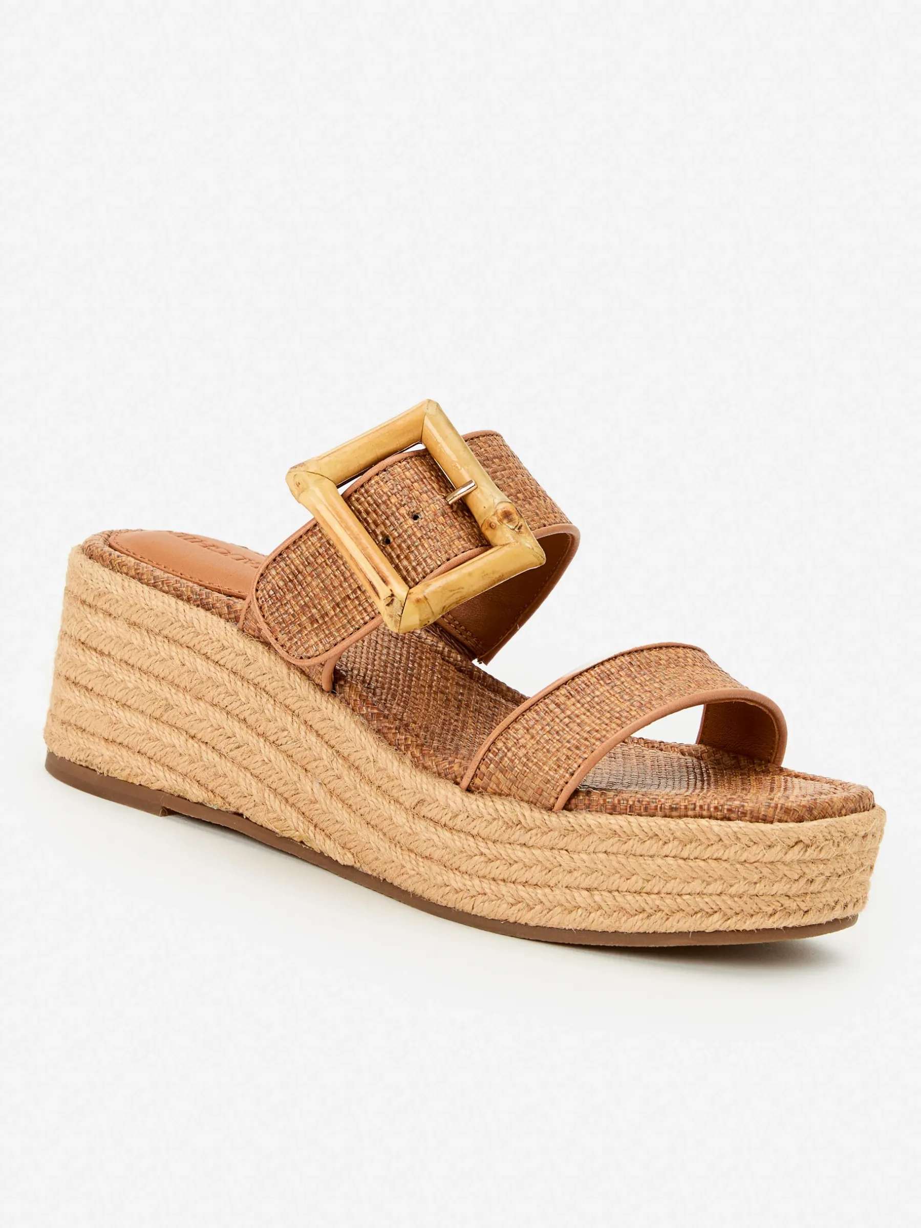 Fleur Bamboo Buckle Wedges-J.McLaughlin Sale