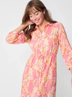 Foley Linen Dress In Trinidad Abstract-J.McLaughlin New