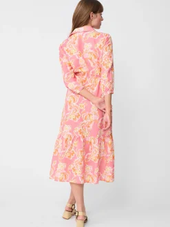 Foley Linen Dress In Trinidad Abstract-J.McLaughlin New