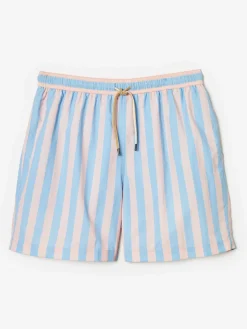 Gibson Swim Trunks In Regency Stripe-J.McLaughlin Outlet