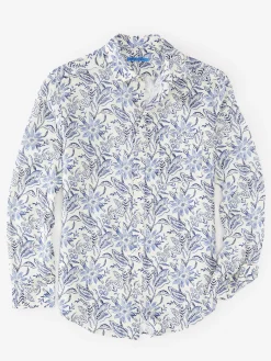 Gramercy Classic Fit Linen Shirt In Indigo Flora-J.McLaughlin Best