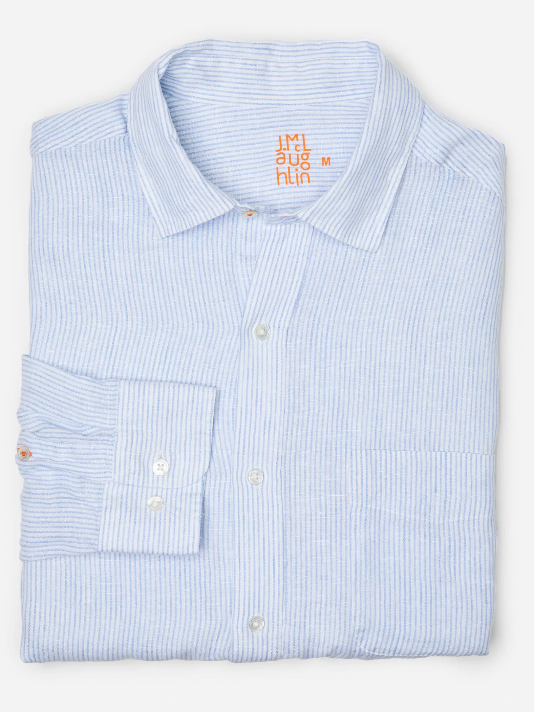 Gramercy Classic Fit Linen Shirt In Fineline-J.McLaughlin Fashion