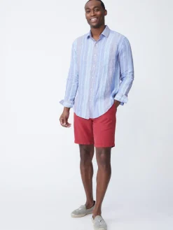 Gramercy Classic Fit Linen Shirt In Multi Stripe-J.McLaughlin Online