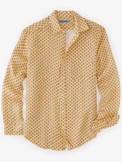 Gramercy Classic Fit Linen Shirt In Mini Surf Paisley-J.McLaughlin Fashion