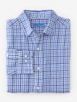 Gramercy Classic Fit Linen Shirt In Gingham-J.McLaughlin Outlet