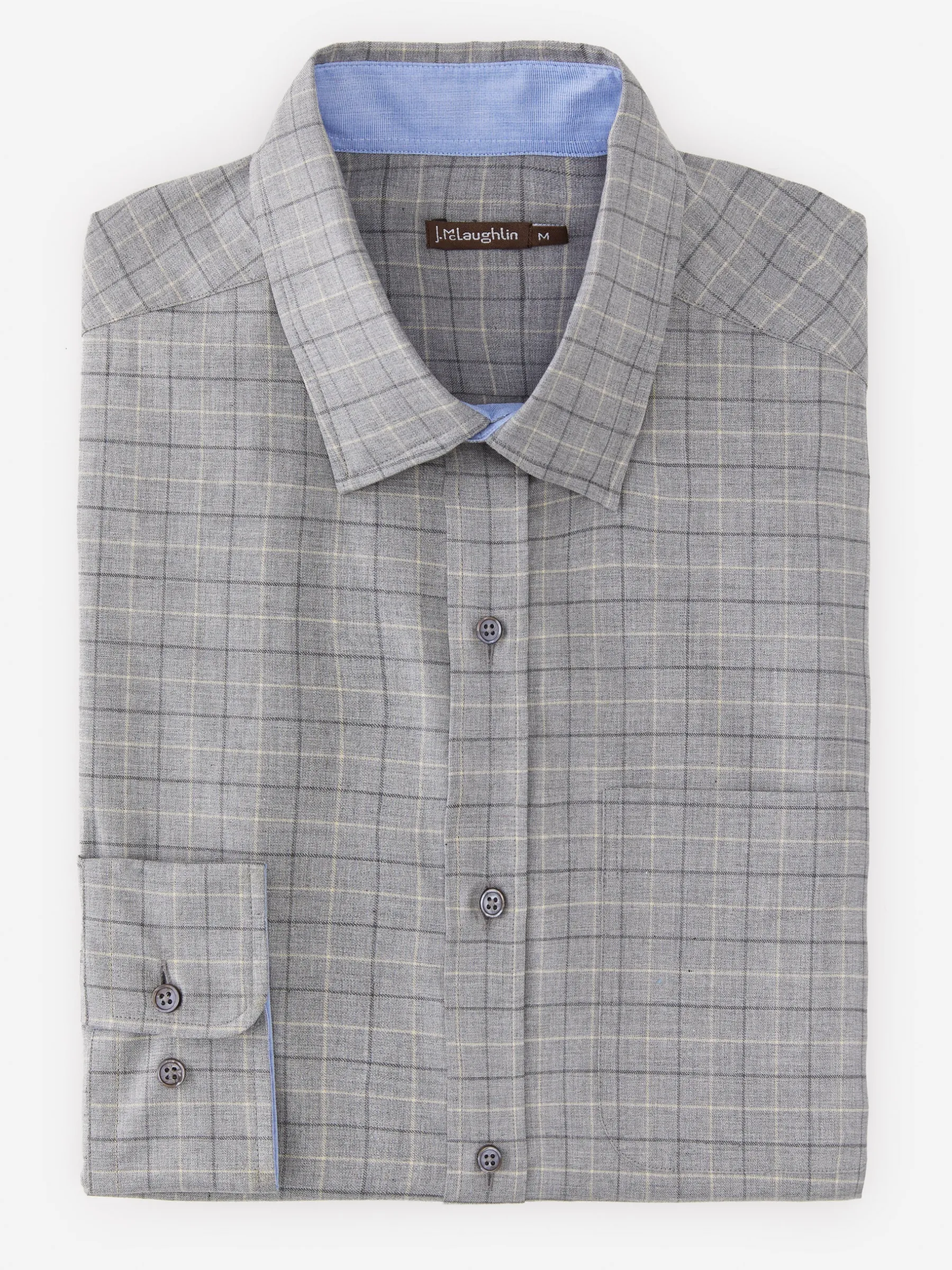 Gramercy Modern Fit Shirt In Plaid-J.McLaughlin Clearance