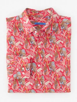 Gramercy Modern Fit Silk Blend Shirt In Rare Bird-J.McLaughlin Sale